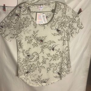 LulaRoe Iris Top Blouse Shirt | BLACK WIDOW | sz M